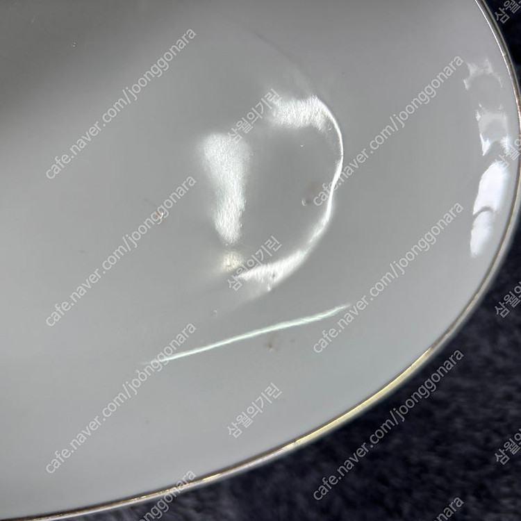 빈티지 행남사 행남자기 살구꽃 그라탕기 그릇 접시 세트--6