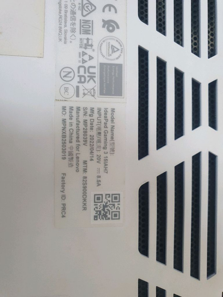 Lenovo 게이밍 노트북 부품용--8