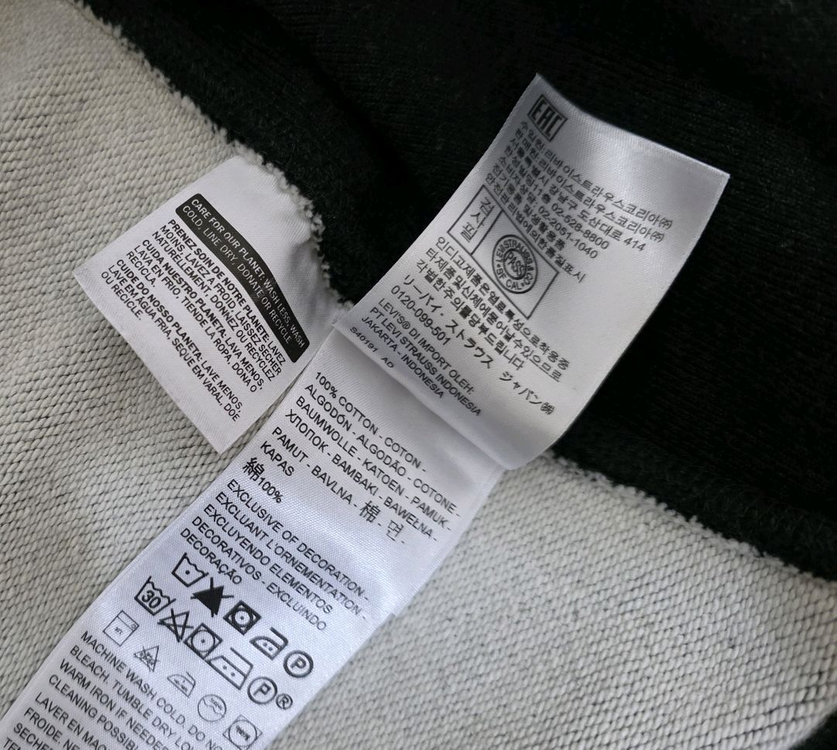 리바이스 후드집업.S (실착용/M=95)--3