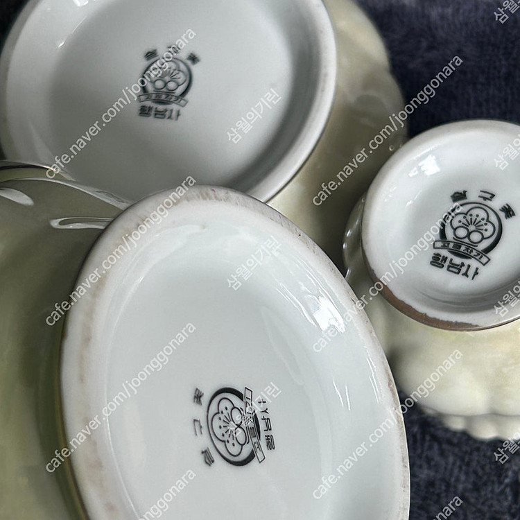 옛날 빈티지 행남사 살구꽃 도자기 주전자 찻주전자 티팟--1