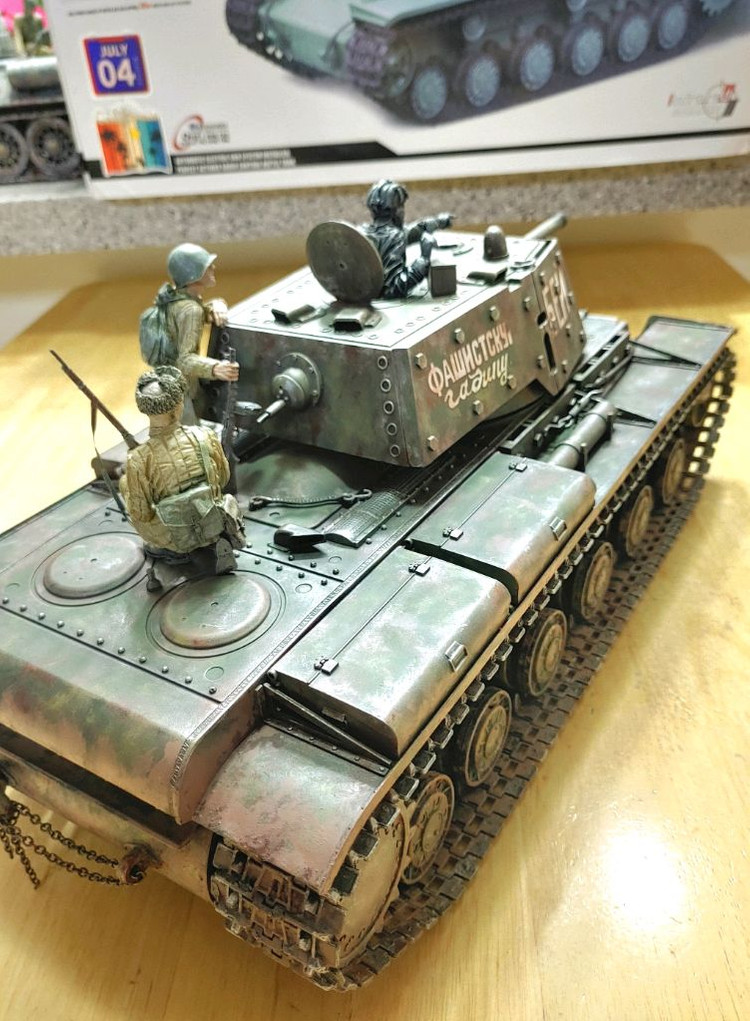 *각종교신가능*정밀도색(대형1/16전시용)밀리터리프라모델2WW러시아1941년형KV-1s에흐크라나미~바람에언덕에서--4
