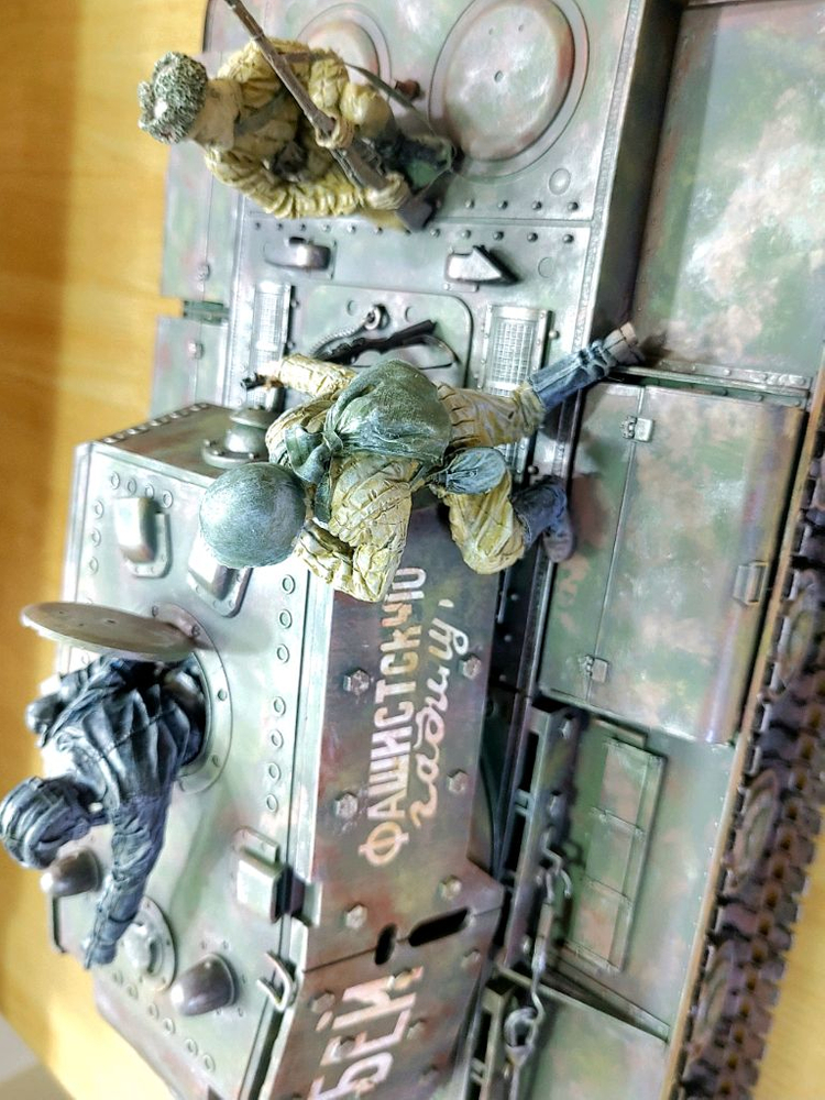 *각종교신가능*정밀도색(대형1/16전시용)밀리터리프라모델2WW러시아1941년형KV-1s에흐크라나미~바람에언덕에서--6