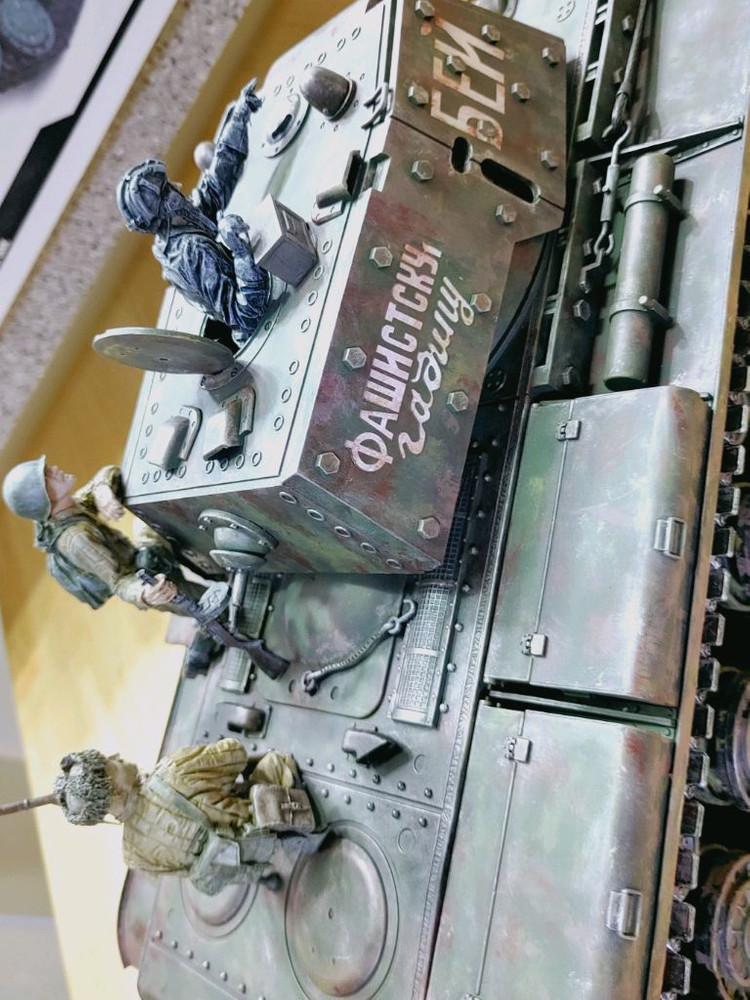 *각종교신가능*정밀도색(대형1/16전시용)밀리터리프라모델2WW러시아1941년형KV-1s에흐크라나미~바람에언덕에서--7