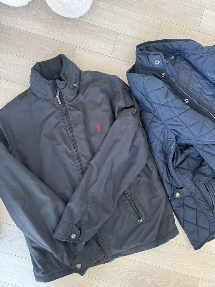 남성 폴로 랄프로렌 네이비 페리 자켓 블랙 S, 내부 후리스 약기모 국내정식수입--1