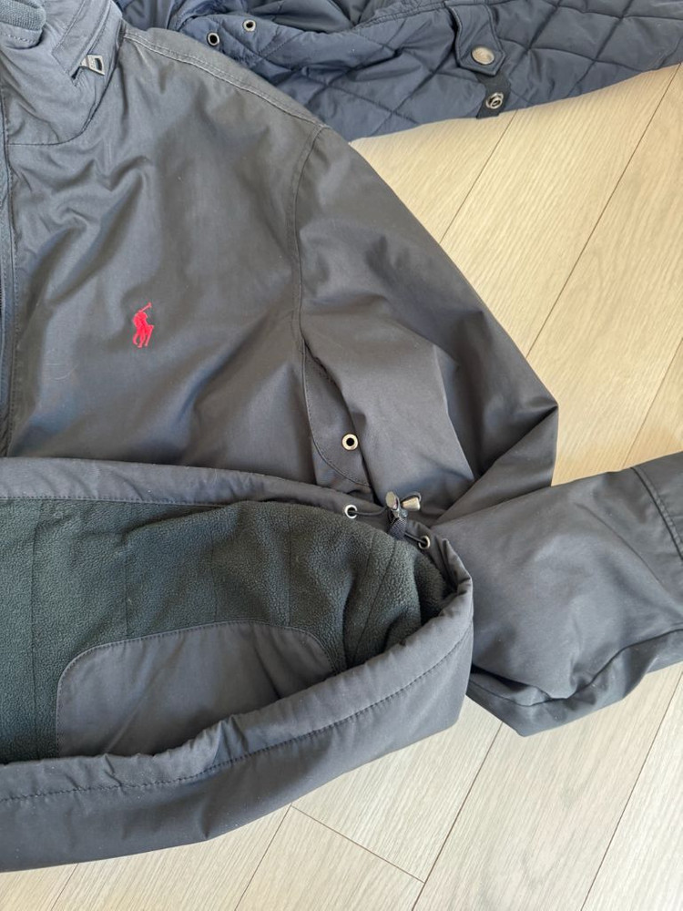 남성 폴로 랄프로렌 네이비 페리 자켓 블랙 S, 내부 후리스 약기모 국내정식수입--2