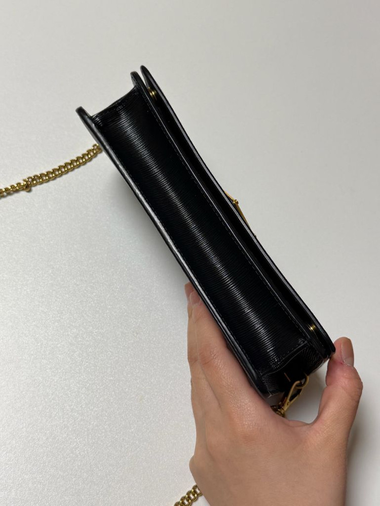 프라다 삼각 로고 비텔로 무브 체인 월렛 크로스백 BLACK 정품 (이탈리아 구매)--7