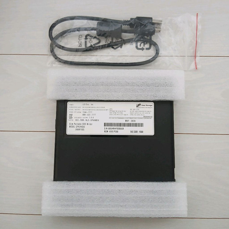 LG 슬림 포터블 DVD Writer + DVD-R 10장(미개봉)--6