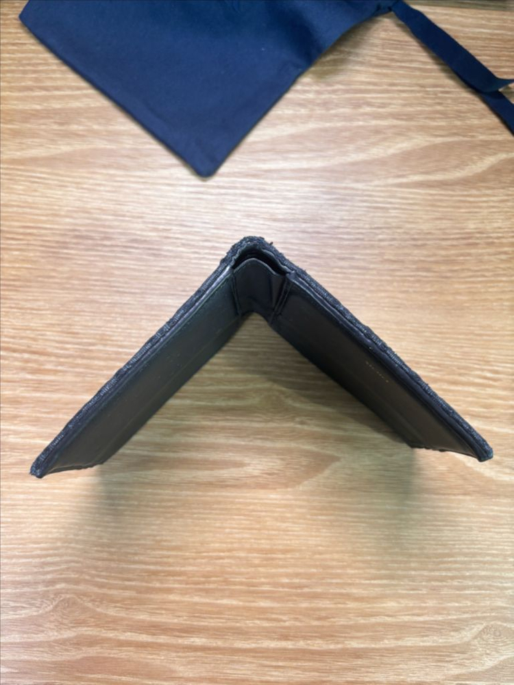 디올 오블리크 자카드 반지갑 블랙 이미지