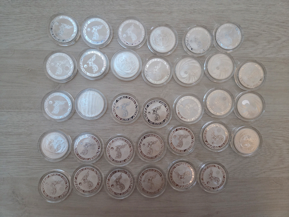 한국조폐공사 은메달 33개 ( 은화 실버코인 실버바)--1