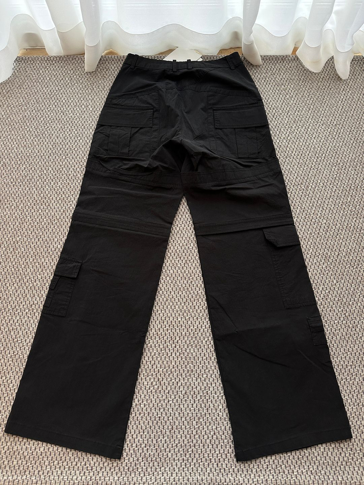 [0] 웨이비니스 비대칭 카고 팬츠 - 블랙--2