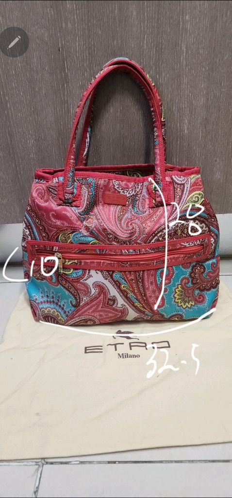 에트로 프로푸미 라지 지퍼숄더백--9