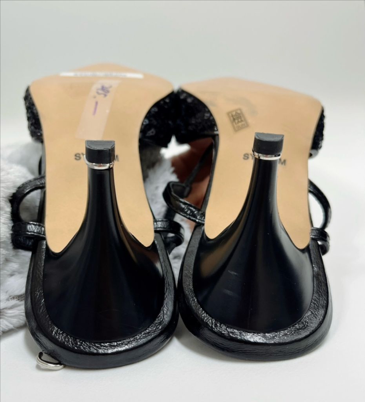 [새상품]한섬 시스템 시퀸힐 슬링백--8