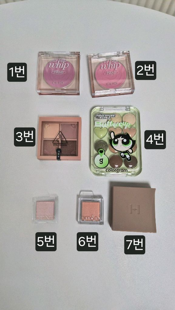 클리오 롬앤 아이 팔레트 섀도우 블러쉬 블러셔 컬러 팔레트--1