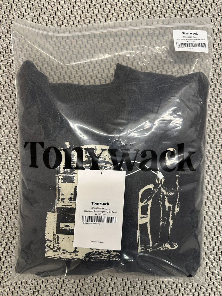 [L] 토니웩 팩토리 인스펙터 가먼트 다잉 후드_페이디드 차콜--3