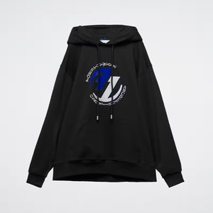 [S-M] 자라 x 아더에러 자수 후드 스웨트셔츠 블랙