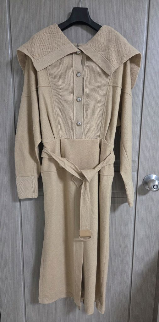 시스템 와이드카라 벨트 원피스 스킨 55 랑방 마인 더캐시미어 타임 sjsj--1