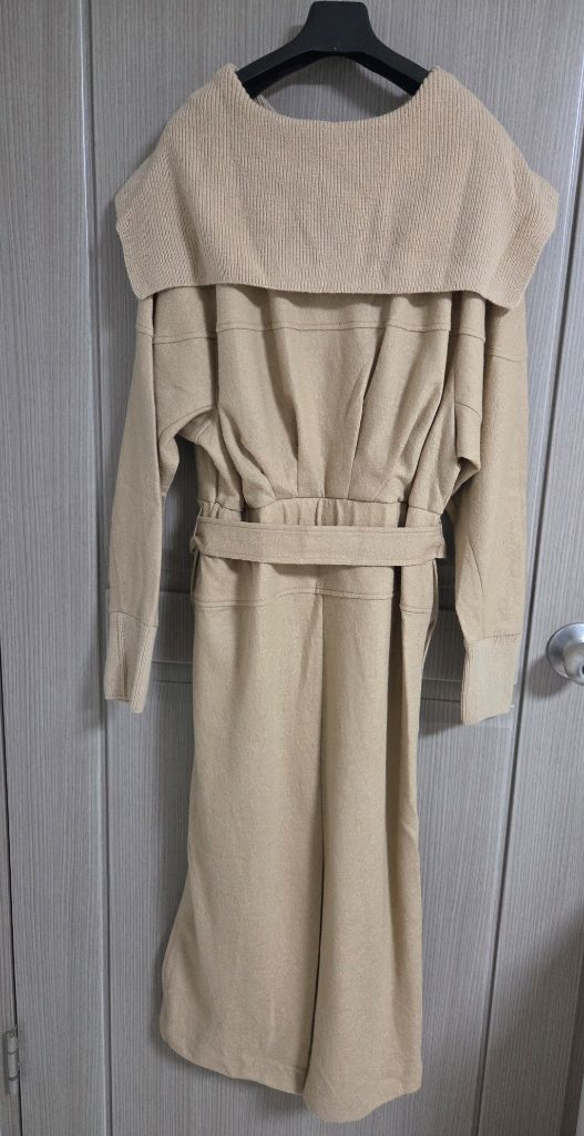 시스템 와이드카라 벨트 원피스 스킨 55 랑방 마인 더캐시미어 타임 sjsj--2