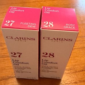 [새상품]클라랑스 립 컴퍼트 오일 2종 (플리팅 듀, 로지 그레이스)