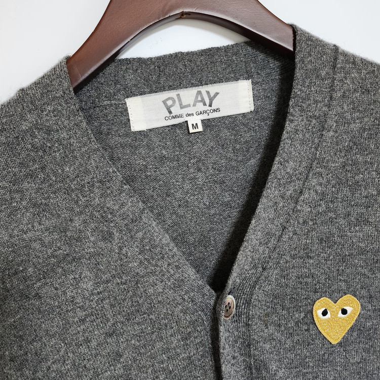 [M] 꼼데가르송 차콜 골드와펜 남성 가디건 AZ-N050--1