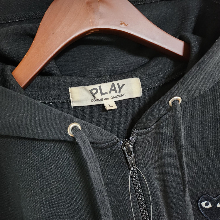 [L] 꼼데가르송 블랙와펜 백프린트 여성 후드집업 AZ-T253--1