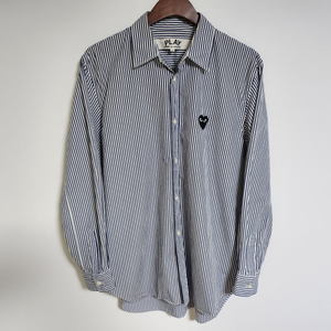 [L] 꼼데가르송 스트라이프 하트와펜 남성 셔츠 AZ-B008