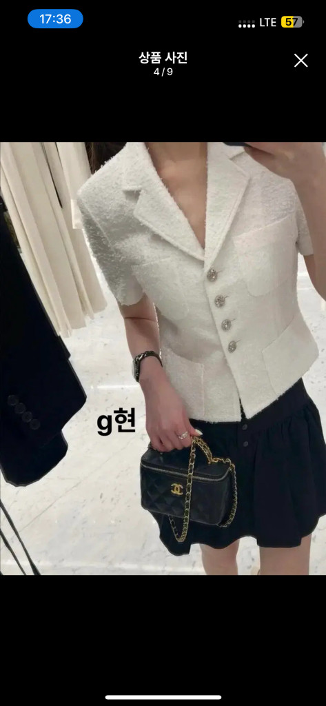 새상품) 더로랑 바비 튤 미니 스커트 블랙 화이트 M 이미지