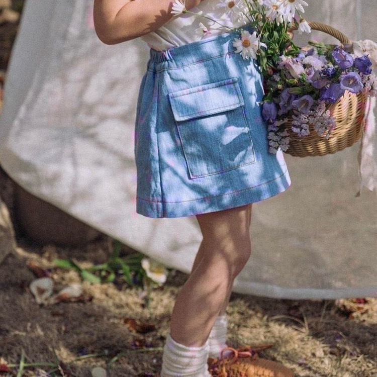 워니리본 데님랩스커트 XL 새상품 ㅡ 택포 6만--2