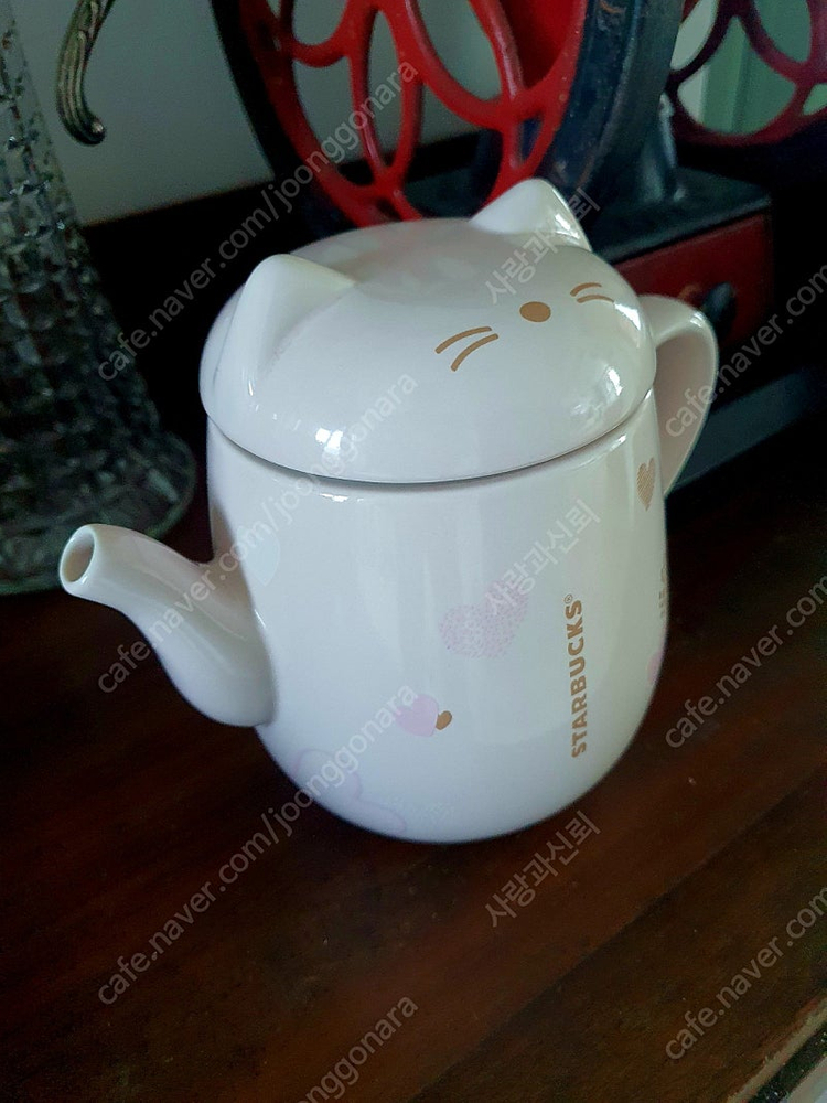 2018년 스타벅스 바렌타인 한정판 고양이티팟 이미지