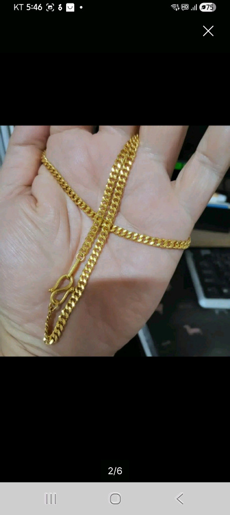 부산 순금 목걸이 10돈--1