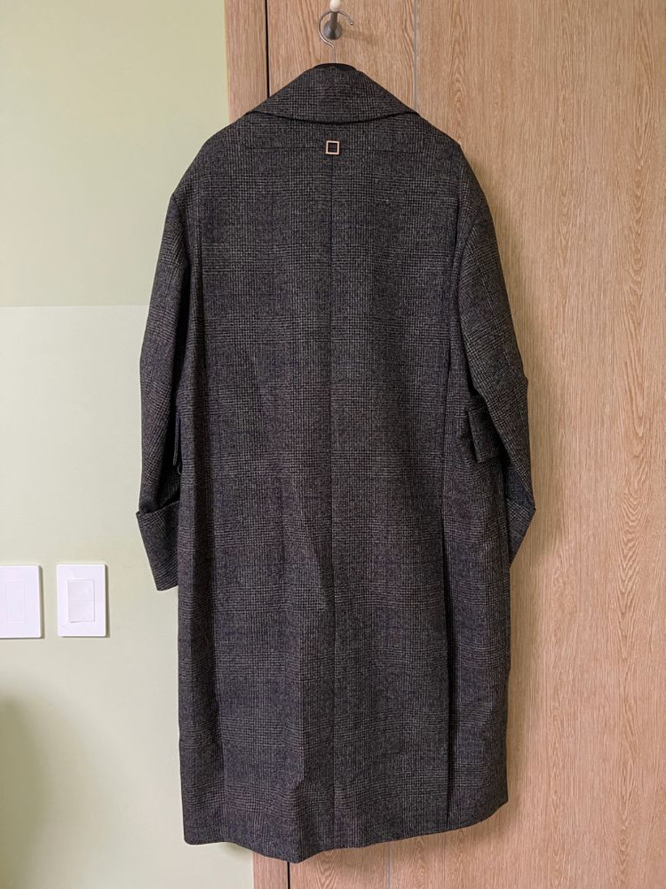 우영미 21fw 메인 체크 코트 판매--1