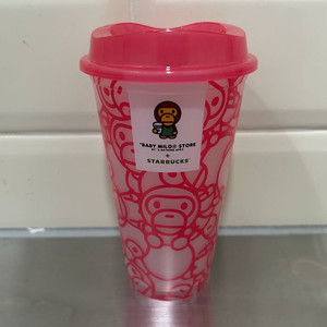 스타벅스 베이프 리유저블컵 핑크 이미지