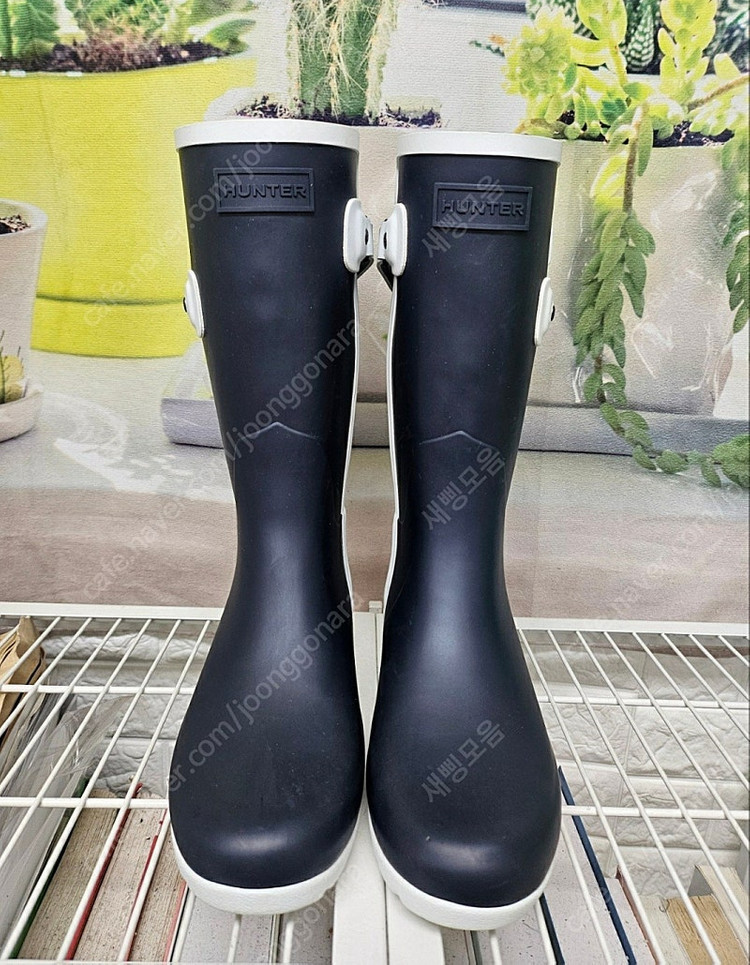 헌터 여성 숏 레인부츠 225 리파인드 슬림핏 콘트라스트 숏부츠 LB38--1