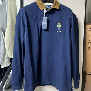폴로 클래식핏 카라골덴 럭비티 네이비 L사이즈 새제품 팝니다. 이미지