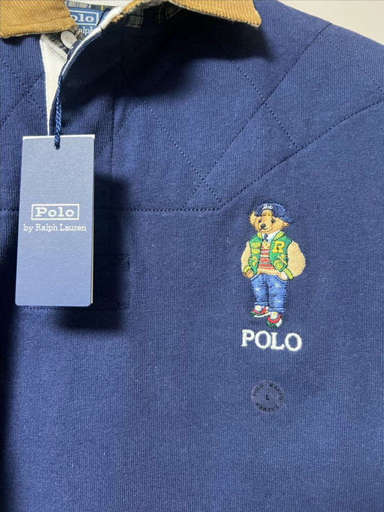 폴로 클래식핏 카라골덴 럭비티 네이비 L사이즈 새제품 팝니다. 이미지