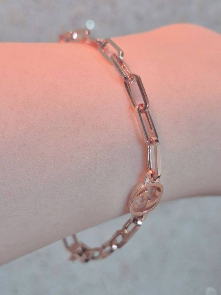 14k핑크골드 팔찌--2