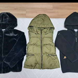 여성 점퍼 조끼 후드티 55-66 새상품