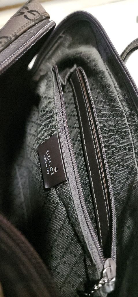 구찌 나일론 지퍼 숄더백--4