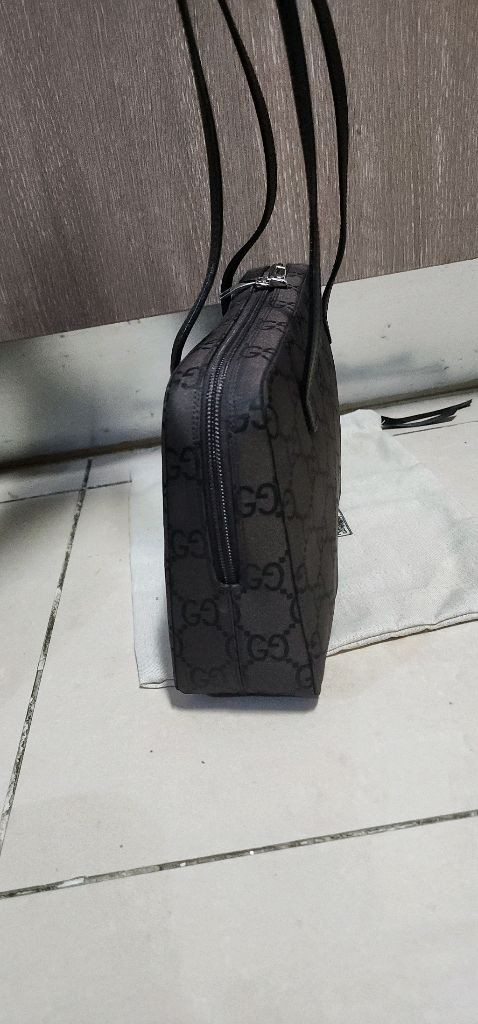 구찌 나일론 지퍼 숄더백--8