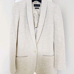 마시모두띠 이태리원단 울자켓 아이보리에 연 그레이감도는 슬림핏 블레이저