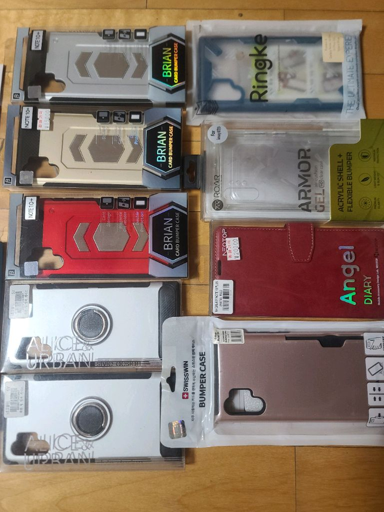 갤럭시노트10 플러스 케이스9개, 액정보호필름7장 일괄 이미지