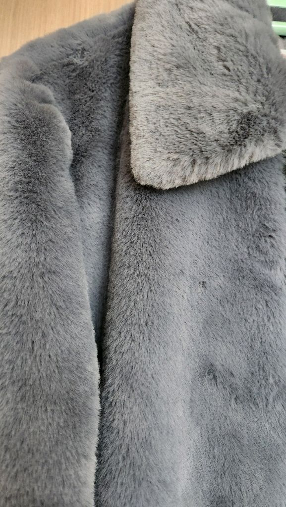 여자 회색털잠바 털자켓S--4