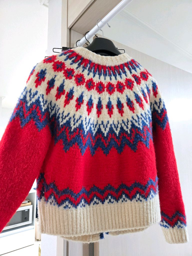 그린버터 부클 노르딕 가디건 이미지