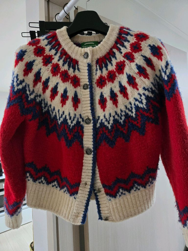 그린버터 부클 노르딕 가디건 이미지