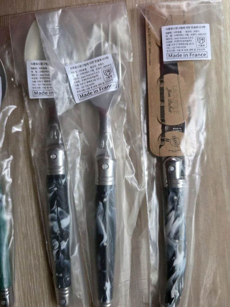 장듀보 라귀올 커트러리 6P 세트 프랑스산 디너 3종 2인 6P 세트 그린마블 블랙마블새상품--1