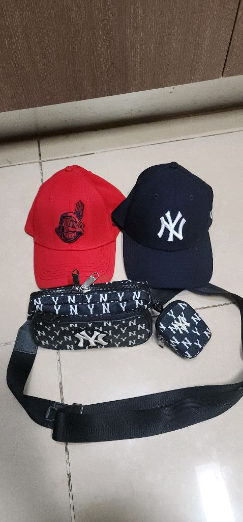 뉴에라 야구모자 / MLB 모노그램 크로스백--1