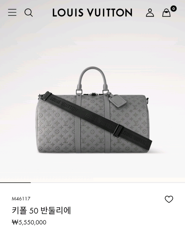 루이비통 올레더 쉐도우 키폴50 그레이 신형 (새상품) 이미지