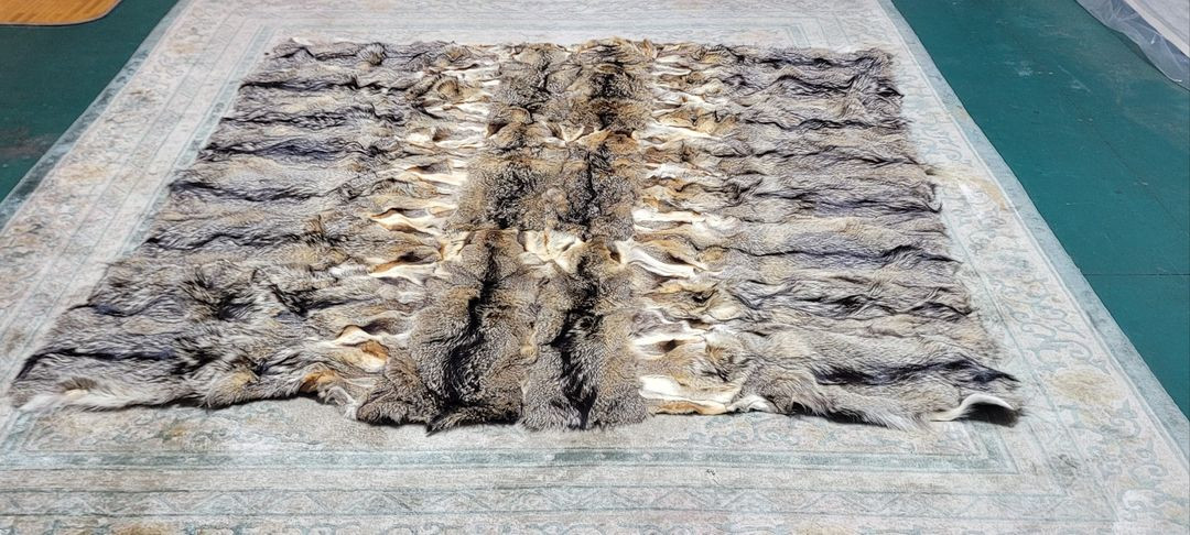 독일 천연 (폭스)여우털 대형 얇은 러그 - DE102--2