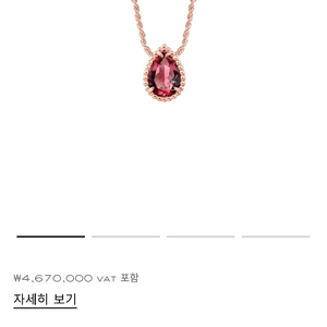 부쉐론 가넷 S 목걸이 (새상품급) 이미지