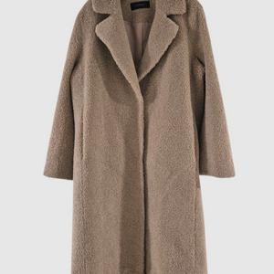 [55~77]지오다노 여자 뽀글이 롱코트