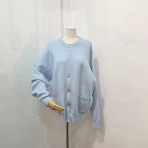 오버핏 하늘 블루가디건 긴팔니트가디건 4204